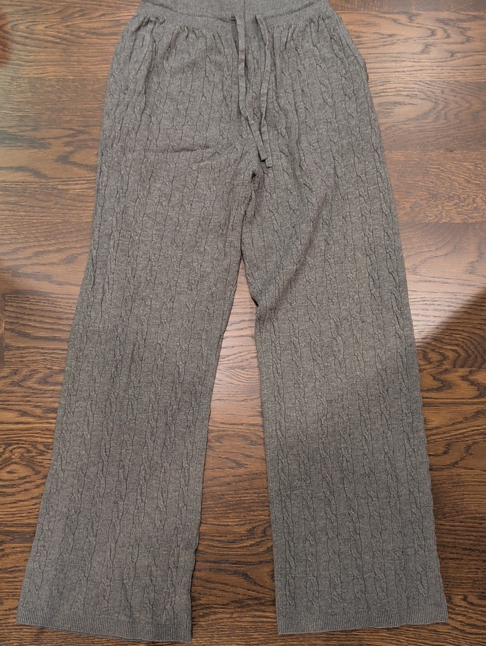 Uniqlo Women's Cable-Knit Drawstring Joggers - Gray